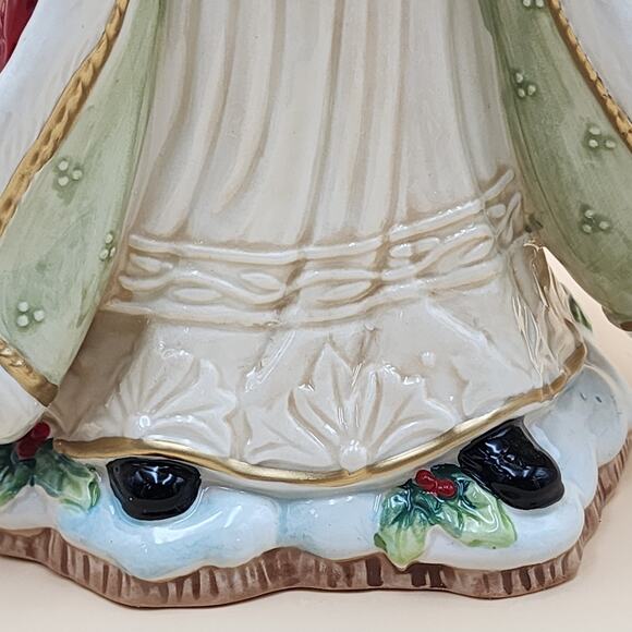 Fitz & Floyd Crimson Holiday Santa Studio 13" Figurine W/ Lantern Original Box - Picture 15 of 16